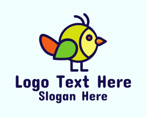 Multicolor Baby Bird  Logo