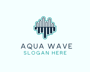 Sound Equalizer Waves logo design