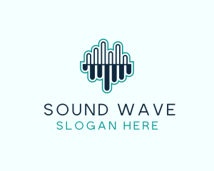 Sound Equalizer Waves logo design