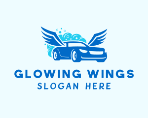 Car Wash Wings  logo design