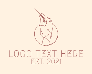 Crochet - Needle Thread Tailoring Shop logo design