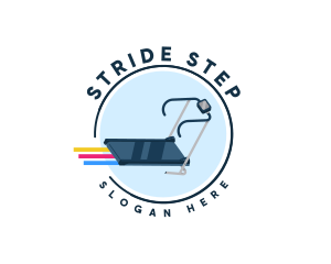 Walking - Running Treadmill Exercise logo design