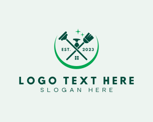 Broom - Home Cleaning Tools logo design