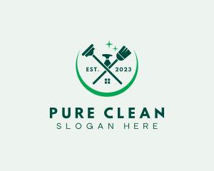 Home Cleaning Tools logo design