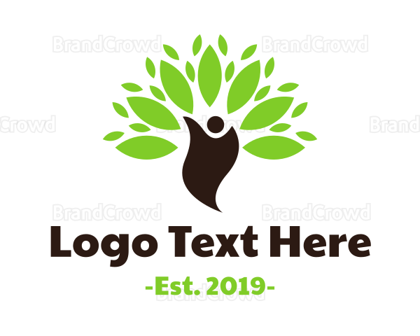 Eco Human Leaf Logo
