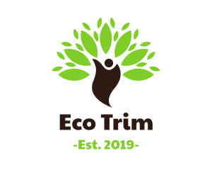 Eco Human Leaf logo design