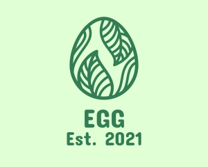 Green Herbal Egg logo design