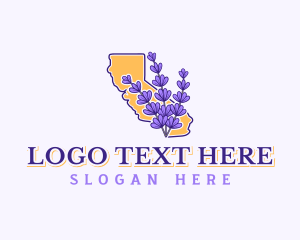 Flora - California Lavender Flower logo design