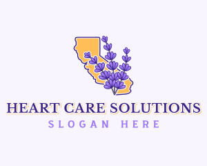 California Lavender Flower Logo