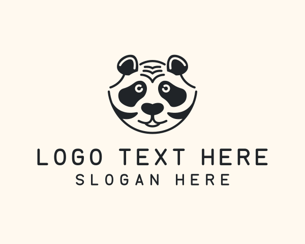 Head - Wildlife Panda Head logo design