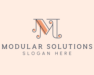 Stylish Salon Letter M logo design