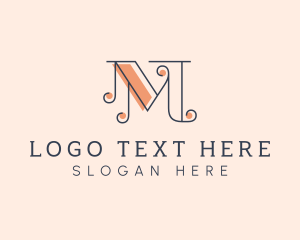 Couturier - Letter M Salon logo design