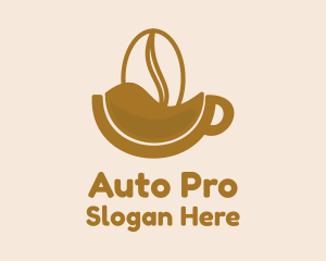 Brown Coffee Bean Mug  Logo