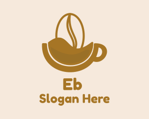 Brown Coffee Bean Mug  Logo