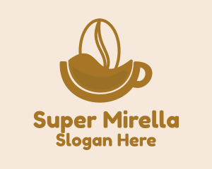 Brown Coffee Bean Mug  Logo