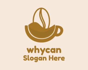 Brown Coffee Bean Mug  Logo