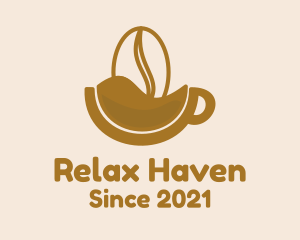 Cappuccino - Brown Coffee Bean Mug logo design