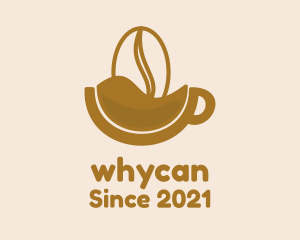 Coffee Farm - Brown Coffee Bean Mug logo design