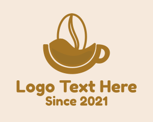 Latte - Brown Coffee Bean Mug logo design