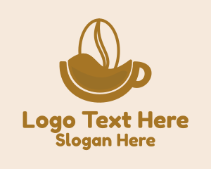 Brown Coffee Bean Mug  Logo