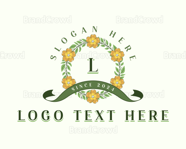 Floral Wreath Decor Logo