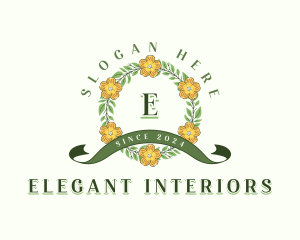 Floral Wreath Decor logo design