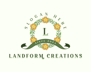 Floral Wreath Decor logo design