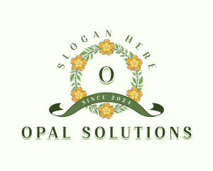 Floral Wreath Decor logo design