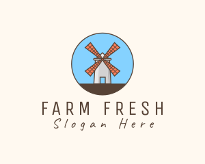 Windmill Farm Countryside logo design