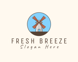 Breeze - Windmill Farm Countryside logo design