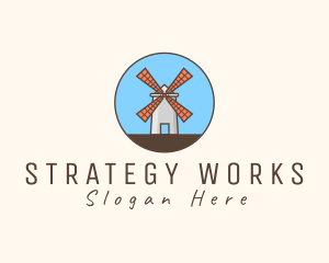 Windmill Farm Countryside logo design