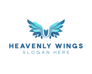 Wings Flying Angel logo design