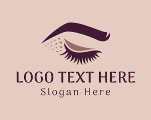 Female - Eyelashes Makeup Cosmetics logo design