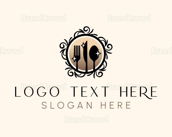 Elegant Cutlery Utensils Logo