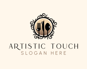 Elegant Cutlery Utensils logo design