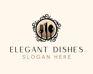 Elegant Cutlery Utensils logo design