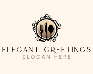 Elegant Cutlery Utensils logo design