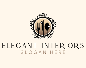 Elegant Cutlery Utensils logo design