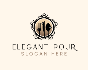 Elegant Cutlery Utensils logo design