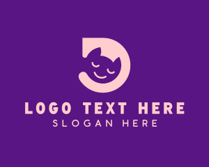 Insurance - Cute Sleepy Cat logo design