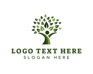 Human - Human Nature Plant logo design