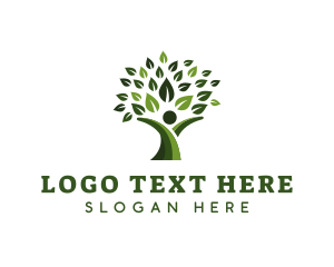 Environment - Human Nature Plant logo design