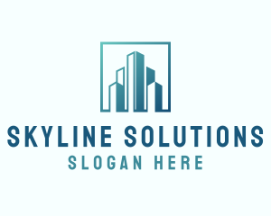 High Rise - High Rise Building Construction logo design