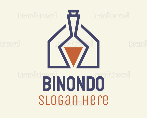 Liquor Bottle Home Logo