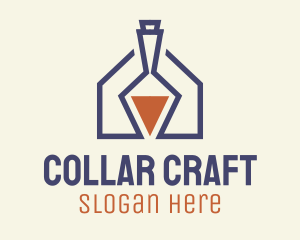 Liquor Bottle Home logo design