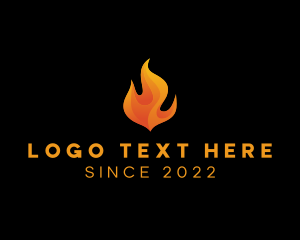 Heat - Blazing Fire Flame logo design