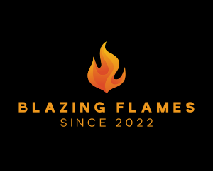 Blazing Fire Flame logo design