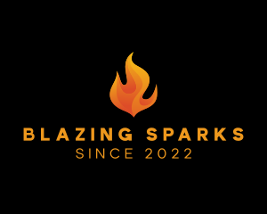 Blazing Fire Flame logo design