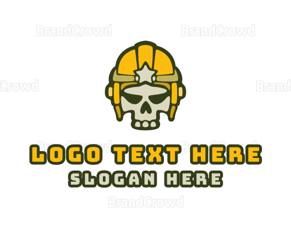 Gaming Skull Helmet Logo