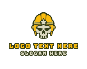Red Skull - Gaming Skull Helmet logo design